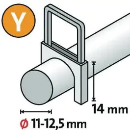 Klamerica tip Y za kablove za heftalicu J 19 OKY NOVUS