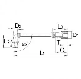 Ključ lulasti, dvostrani 176 13mm UNIOR