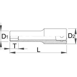 Ključ nasadni, prihvat 1/4", dugi, dvanaestougaoni 188/2L12p  11/32"mm UNIOR