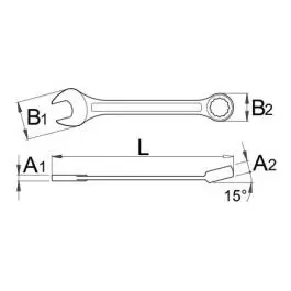 Ključ viljuškasto-okasti kratki 125/1 5.5mm UNIOR