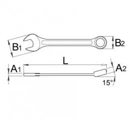 Ključ viljuškasto-okasti kratki 125/1 10mm UNIOR