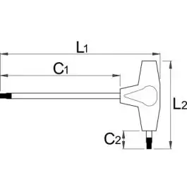 Ključ imbus sa T-ručicom, dvostrani 193HX 2.5 UNIOR