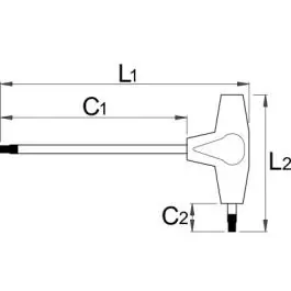Ključ imbus sa T-ručicom, dvostrani 193HX 8 UNIOR
