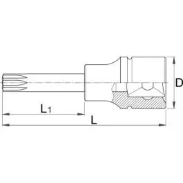 Ključ nasadni sa ZX profilom, prihvat 3/4" 197/2AZX M16 UNIOR