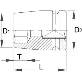 Ključ nasadni IMPACT, prihvat 1/2", sa unutrašnjim TX profilom 231/4TX E14 UNIOR