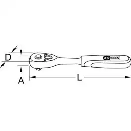 Račna-ručica 3/8" L200mm KS TOOLS