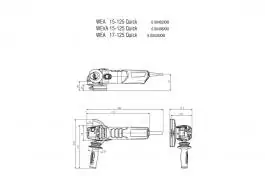 Ugaona brusilica 1700W WEA 17-125 Quick Metabo