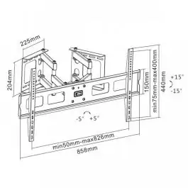 Zidni nosač PLB 1348 za LCD ekrane 37"-63" SBox