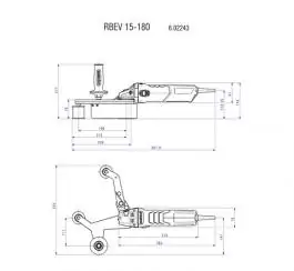 Tračna brusilica za cevi RBE 15-180 Set Metabo