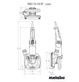 Ugaona brusilica za beton + dij. brusni disk RSEV 19-125RT Metabo