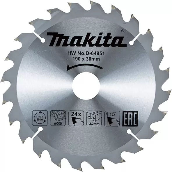 List cirkulara za drvo 190x24zx30 D-64951 Makita