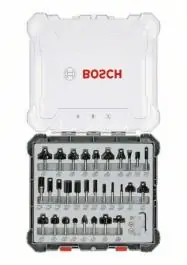 Komplet raznih glodala, 30 komada, prihvat 6 mm Bosch