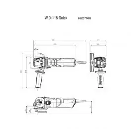 Ugaona brusilica maraton W 9-115 Quick Metabo