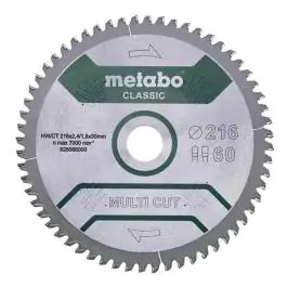 List za kružnu testeru univerzalni MultiCut 254mm 60z Precision cut METABO