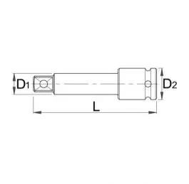 Nastavak IMPACT prihvat 125mm 1i1/2" 234.4/4 Unior