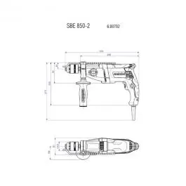 Vibraciona električna bušilica 850-2 Metabo