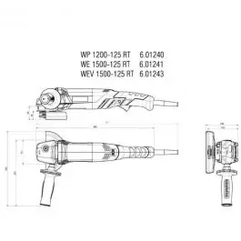 Ugaona brusilica WEV 1500-125 RT Metabo
