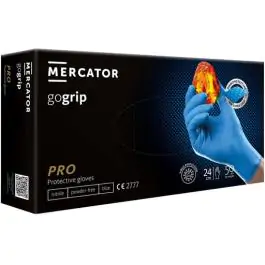 Jednokratne rukavice MERCATOR GOGRIP PRO plave bez pudera M 50kom