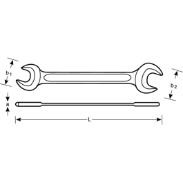 Bahco viljuškasti ključ crni 22-24mm 895M-22-24