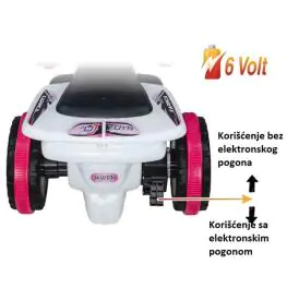 Motor na akumulator-guralica 2u1 Face 6V beli