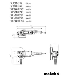 Metabo ugaona brusilica 2200W 230mm WE 2200-230