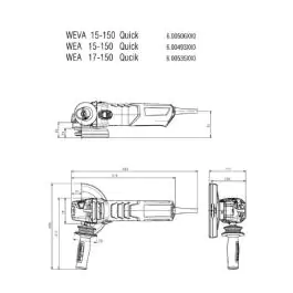 Metabo ugaona brusilica 1700W 150mm WE 17-150 QUICK