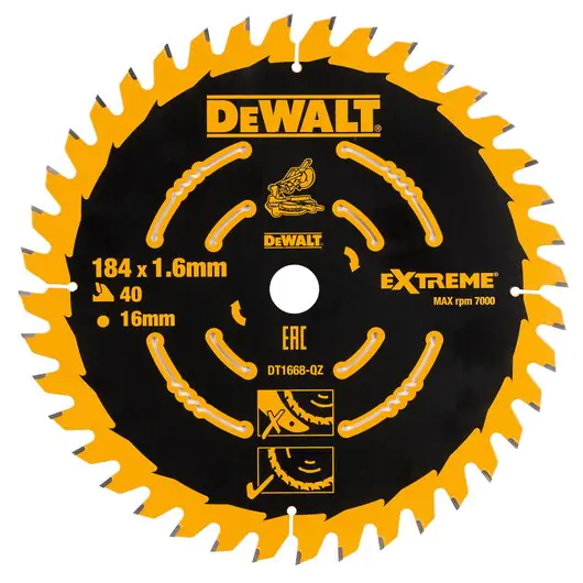 DeWalt DT1668 Extreme List kružne testere za drvo 184mm/16/40Z