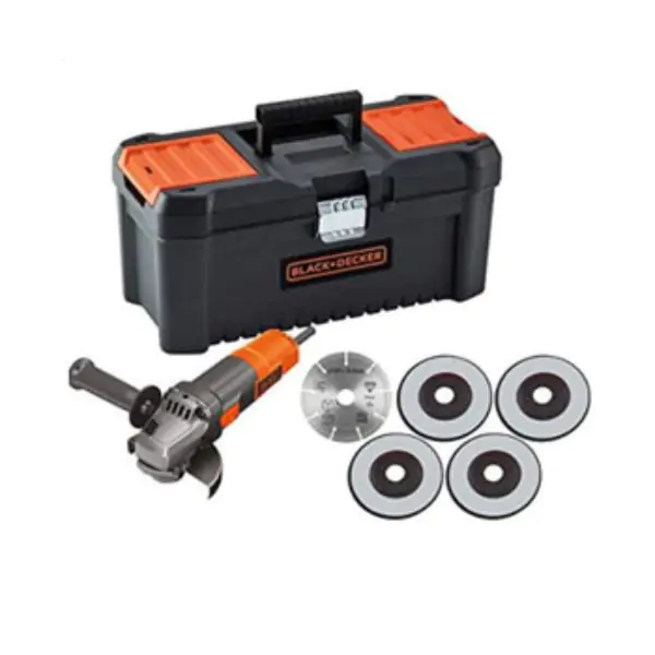 Black & Decker ugaona brusilica 900W, ploča 125 mm + 5 ploča BEG220KA5