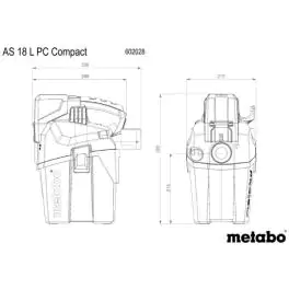 Akumulatorski usisaivač AS 18 L PC COMPACT Solo Metabo