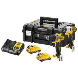 DeWalt DCK2110L2T set akumulatorskog alata, 12V aku bušilica DCD701 + aku udarni odvrtač DCF801, 2x3.0Ah