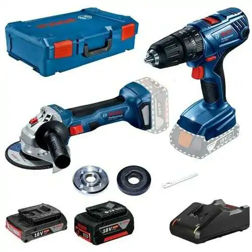 Bosch Set Aku. alata GWS-180 Li + GSB 180-LI 18V, 1 x 4,0 Ah, 1 x 2,0 Ah + XL L-Boxx, 0615990M36