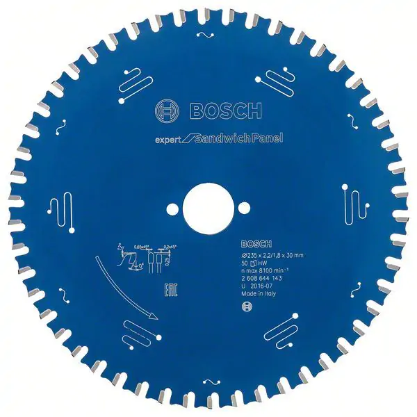 List kružne testere Expert za sendvič panele Bosch 2608644143, 235 x 30 x 2,2 mm, 50z