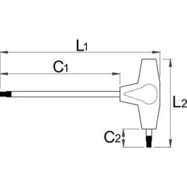 Ključ imbus sa T-ručicom, dvostrani 193HX 5 UNIOR