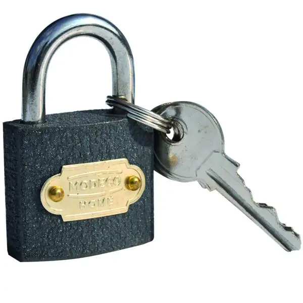 Katanac crni čelični WOLF LOCK 32 mm Modeco