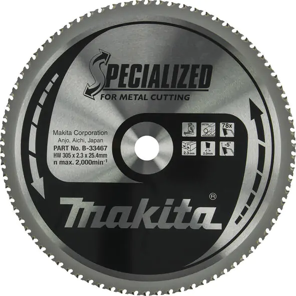 Makita TCT list testere za metal B-33467 305X25.4/78Z