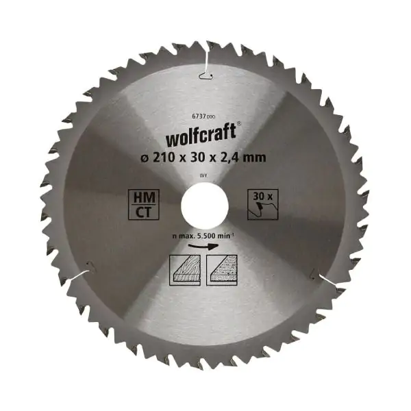 Wolfcraft 6737000 List kružne testere cirkulara, 210x30x2.4mm