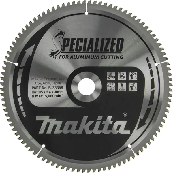 TCT Specialized list testere za aluminijum 305mm x 30mm x 100z B-33358 Makita