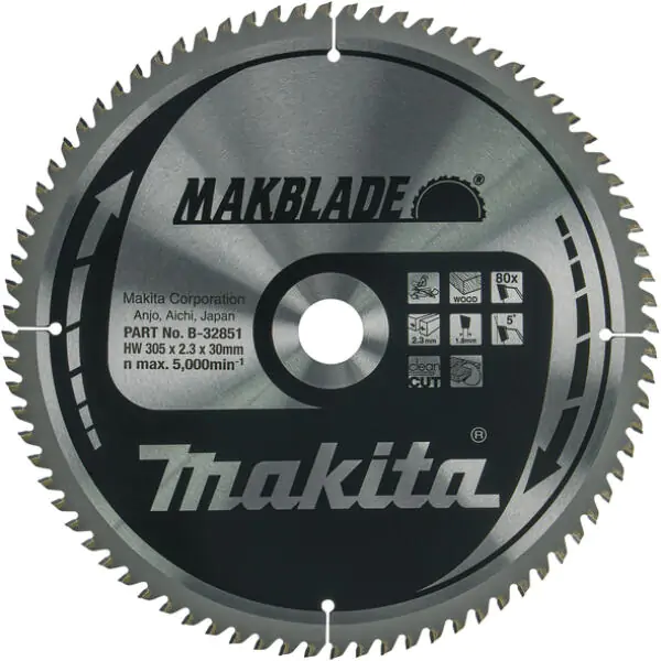 TCT MAKBlade list testere za drvo 305mm x 30mm x 80z B-32851 Makita - proizvod na akciji