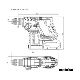 Metabo akumulatorska bušilica SDS-plus KH 18 LTX BL 24