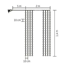 Svetleći niz sa 294 toplo bele LED diode HOME