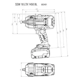 Metabo aku udarni odvrtač SSW 18 LTX 1450 BL ( 2 x 5.5 Ah)