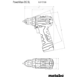 Metabo akumulatorska bušilica - zavrtač PowerMaxx BS BL