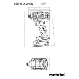 Metabo akumulatorski udarni odvijač SSD 18 LT 200 BL