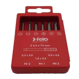 Felo Set bitova Industrial Profi 73 mm SL/PH/PZ 6 kom