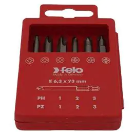 Felo Set bitova Industrial Profi 73 mm PH/PZ 6 kom