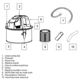 Usisivač za pepeo HA-VC 600 Womax