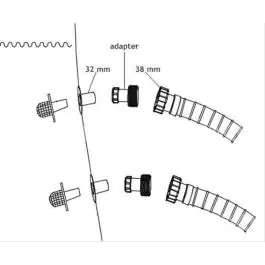 INTEX Adapter za Spajanje Creva 32mm/38mm 1 par