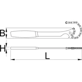 Ključ sa lancem za skidanje zadnjih lančanika sa jednom brzinom (“single-speed”) 1659/2DP-US Unior