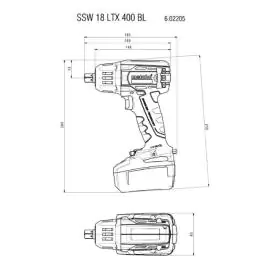 Metabo SSW 18 LTX 400 BL Akumulatorski udarni zavrtač Solo