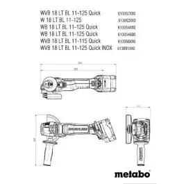 Metabo Akumulatorska ugaona brusilica W 18 LT BL 11-125 Solo